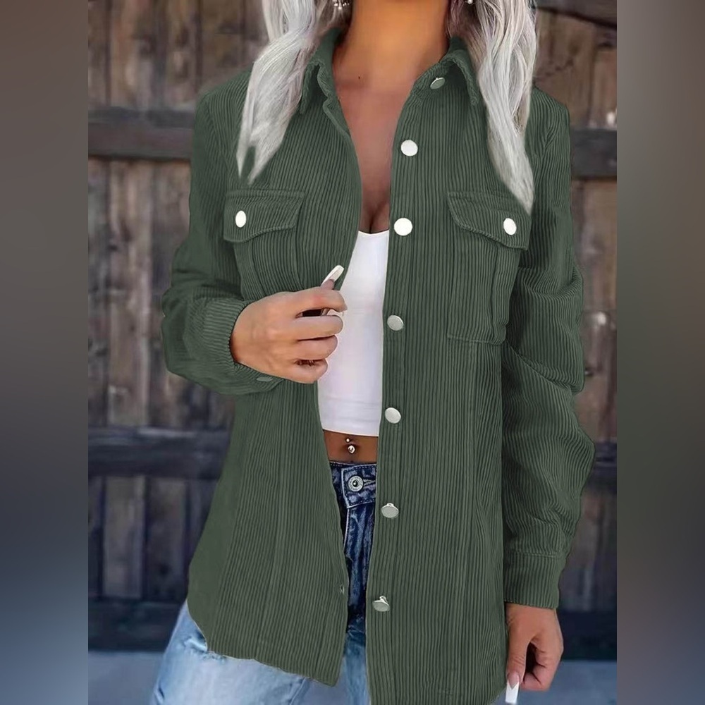 Corduroy Button-Down Jacket